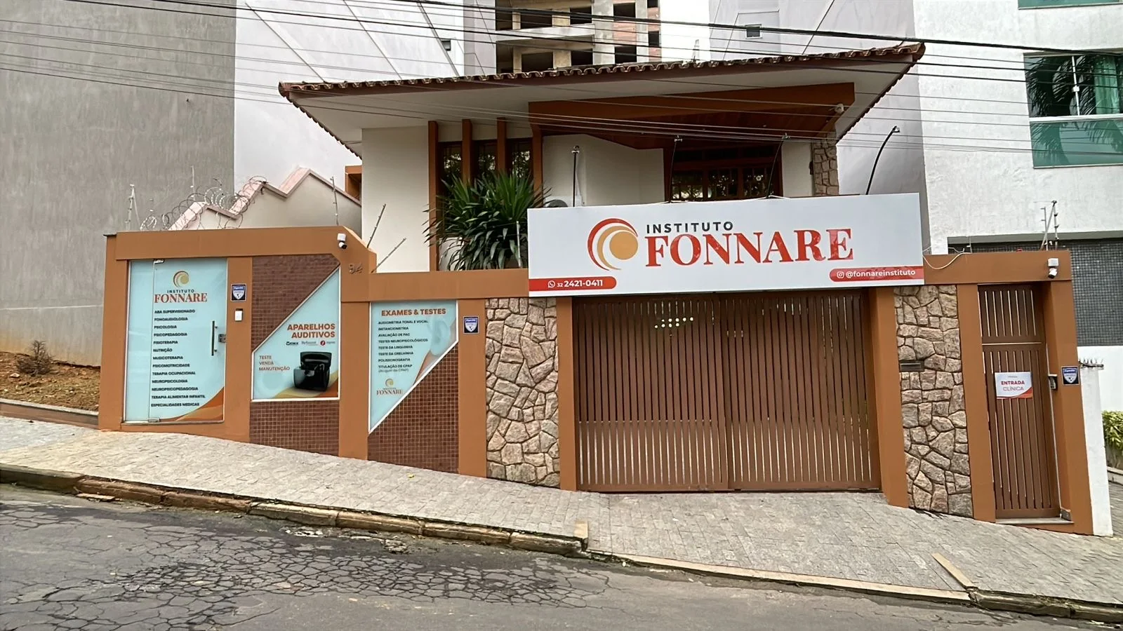 Fachada do Instituto Fonnare, na Rua Professor Antonio Amaro